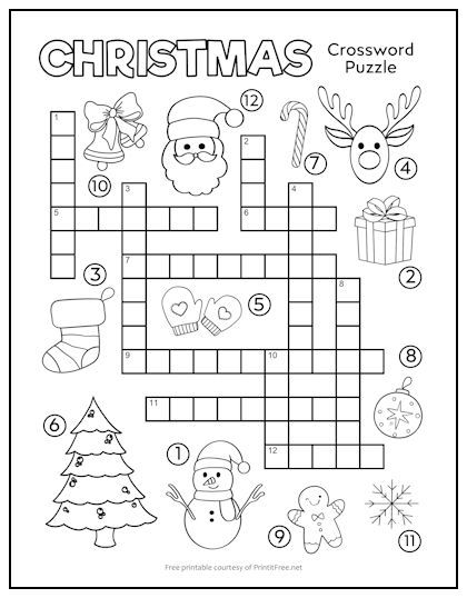 Help kids celebrate Christmas with this free printable crossword puzzle. Our crosswords provide spelling and language practice – and when they’re done, it doubles as a coloring sheet! Christmas Activities For Primary School, Christmas Crosswords Free Printable, Christmas Wordsearch Free Printable, Christmas Activities Elementary School, Christmas Crossword Free Printable, Christmas Games Printable Free, Christmas Crossword Puzzles For Kids, Christmas Bingo Printable Free, Christmas Crosswords