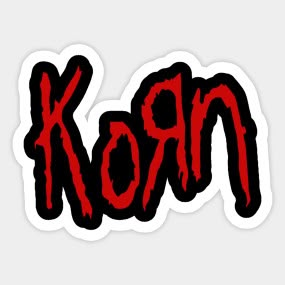 Korn Sticker, Band Stickers Printable, Metal Band Stickers, Journal Design Cover, Korn Logo, Korn Band, Metal Stickers, Sweet Logo, Guitar Stickers