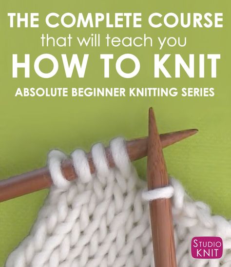 Knit Curtains, Knitting 101, Bamboo Knitting Needles, Studio Knit, Beginner Knitting, Knitting Basics, Beginner Knitting Patterns, Beginner Knitting Projects, Knitting Instructions