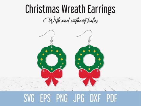 Free Christmas Earring Svg Files For Cricut, Cricut Christmas Earrings Svg Free, Faux Leather Earrings Winter Template Free, Christmas Tree Earrings Svg Free, Christmas Earring Svg, Leather Earring Svg, Jewelry Svg, Cricut Leather, Faux Leather Earring