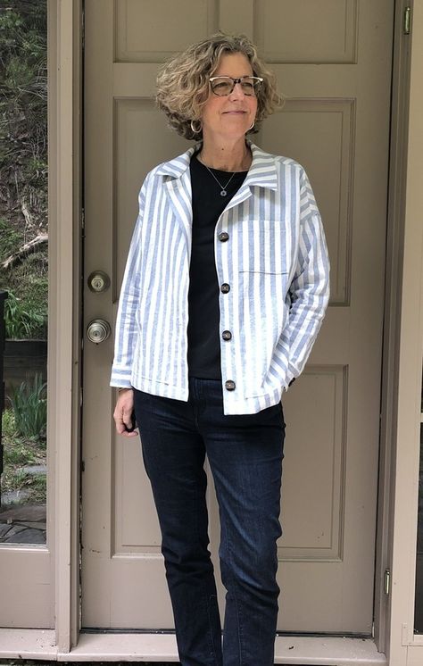 Friday Pattern Company The Ilford Jacket pattern review by studioblue Linen Jackets Women, Friday Pattern Company, Womens Utility Jacket, Quilted Clothing, Jacket Sewing, Bernina Sewing, Sewing Workshop, Jacket Pattern Sewing, Linen Jackets