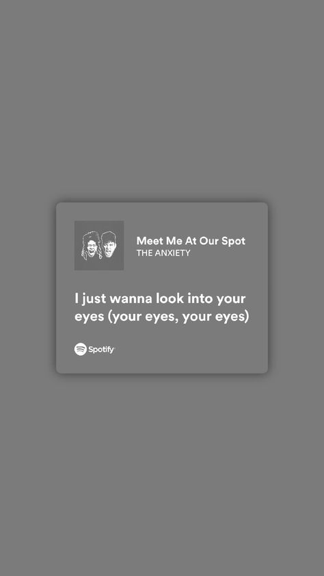 Spotify lyrics Meet Me At Our Spot Lyrics, Meet Me At Our Spot, Recommended Songs, Travel Infographic, Song Lyrics, Songs, Music, Travel, Quick Saves