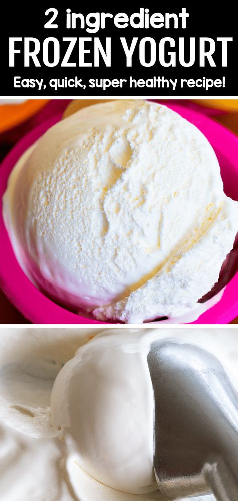 Yogurt Ice Cream Recipe, Homemade Frozen Yogurt Recipes, Greek Yogurt Dessert, Chocolate Frozen Yogurt, Yogurt Recipes Healthy, Frozen Yogurt Recipe, Healthy Frozen Yogurt, Homemade Frozen Yogurt, Frozen Greek Yogurt