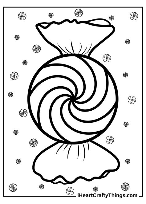 Printable Candy Coloring Pages (Updated 2021) Printable Gumdrop Template, Peppermint Coloring Page, Candy Land Printables Free, Christmas Candy Coloring Pages, Candy Coloring Pages Free Printable, Candy Land Crafts For Kids, Candy Land Coloring Pages, Candy Printables Free, Candy Template Free Printable