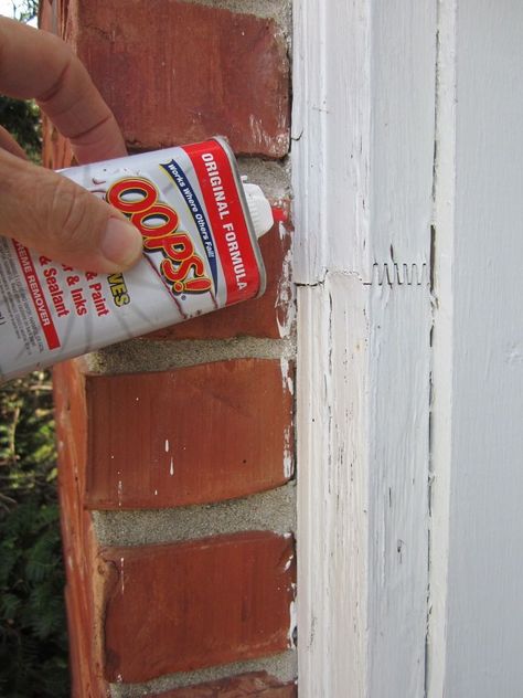 How To Get Paint Off Brick, How To Remove Paint From Brick, Diy Brick Porch, Removing Paint From Brick, Brick Restoration, Garage Door Trim, Brick Repair, How To Clean Brick, Painting Front Porch