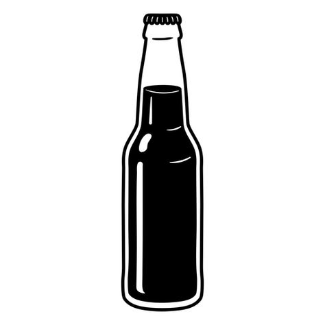 Bottle of beer cut-out PNG Design Bottle Vector, Beer Bottle Illustration, Beer Bottle Drawing, Rose Outline Drawing, Modelo Beer, Beer Clipart, Black Beer, Beer Illustration, Bottle Drawing