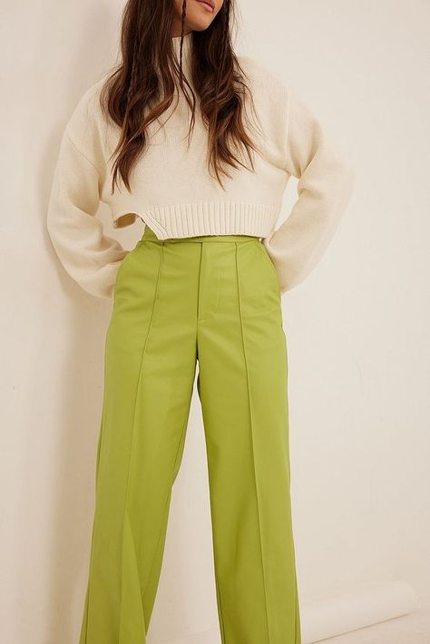 Apple Green Pants Outfit, Lime Green Pants Outfit, Green Trousers Outfit, Lime Green Outfits, Lime Green Pants, Green Pants Outfit, Trouser Outfit, Green Trousers, 2023 Vision