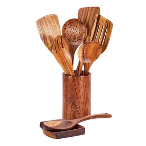 Kitchen Tool Set Wooden Mixing Spoon Wooden Spatula Αу Teak Kitchen, Ceramic Crock, Pasta Server, Wooden Kitchen Utensils, Kitchen Tool Set, Wooden Spatula, Silicon Utensils, Utensils Set, Cooking Utensils Set