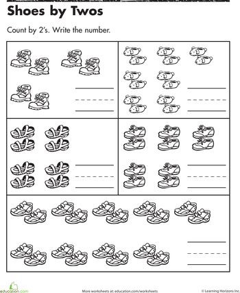 Worksheets: Shoes by Twos Shoe Unit, Counting In 2s, Math Preschool, Preschool Fall, Counting Worksheets, Book Theme, Skip Counting, Counting Activities, Fun Worksheets