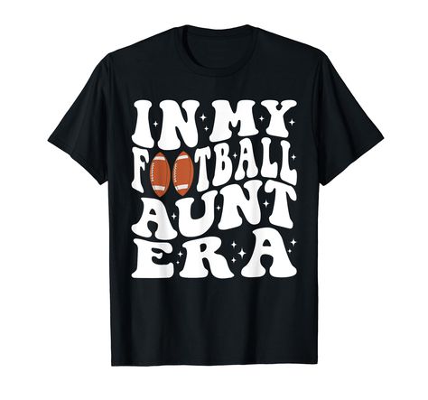 PRICES MAY VARY. Are you an awesome proud Football Aunt? Or do you know who is ? Then grap This retro groovy design saying on an outfit as present for Football Aunt, Football Aunt, Football Auntie. Cool quote in My Football Aunt Era for birthday, Christmas Embrace the Football Auntie life with this retro groovy design. Perfect for girl Woman Football Aunt, rugby Lover. Great Gift idea for christmas, Mother's Day, Birthday, American football game day, American rugby season. FOR MORE IDEAS, CLICK Cousin Football Shirt Ideas, Aunt Football Shirt Ideas, Football Auntie Shirts Ideas, Football Aunt Shirts, Football Aunt, Auntie Life, Groovy Design, Mom Accessories, Auntie Shirts