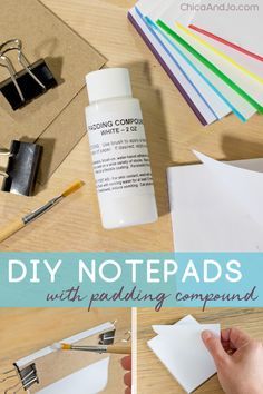 Making Notepads To Sell, Make Your Own Stationary, How To Make Note Pads, How To Make Notepads, Diy Notepads How To Make, Homemade Notepads, Making Notepads, Diy Note Pad, Diy Notepad