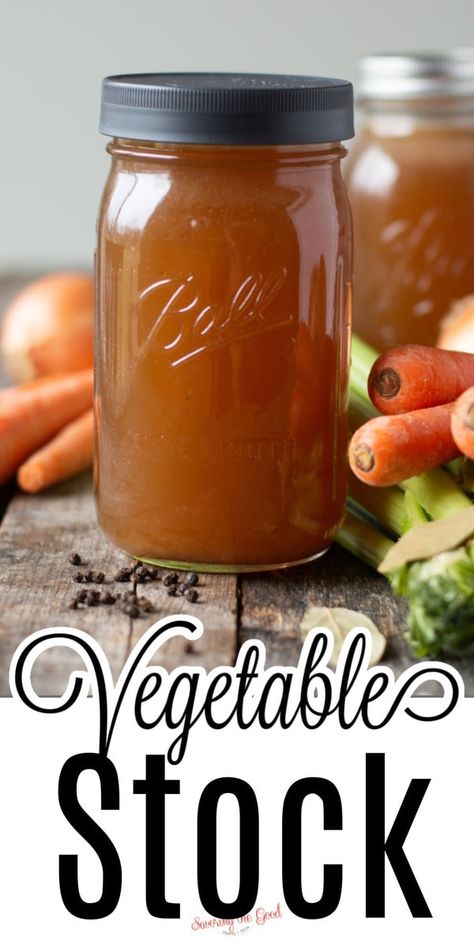 How To Make Homemade Vegetable Stock Recipe From Kitchen Scraps How To Freeze Celery, Vegetable Stock Recipe, Homemade Vegetable Stock, Recipes With Vegetable Broth, Chicken Noodle Soup Recipe Homemade, Homemade Vegetable Broth, Carrots And Celery, Pressure Canning Recipes, Vegetable Scraps