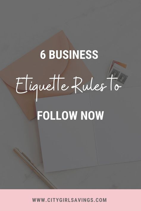 Regardless of your current situation, there will be a time when understanding the rules of business etiquette will help you. So, take notes! 📝 The CGS Team is sharing 6 business etiquette rules to implement and follow immediately. #BusinessTips #CityGirlSavings #WomenWhoWork Business Etiquette Tips, Blog Examples, Texting Etiquette, Etiquette Rules, Business Etiquette, Money Moves, Motivation Goals, Take Notes, Business Inspiration