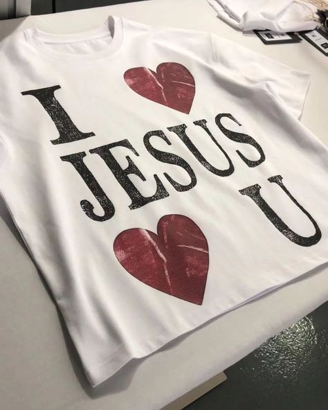 I ❤️ Jesus ❤️You Cropped Tee #jesus I Love Jesus Shirt, Jesus Loves You Shirt, I Love Jesus, Cream Shirt, Love Jesus, Jesus Loves Me, Jesus Shirts, Cropped Tee, Jesus Loves You