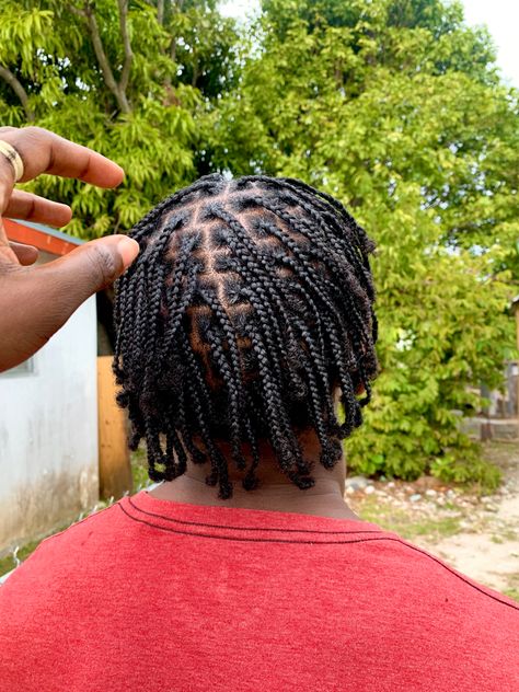 Men’s Braids Plaits, Men Small Box Braids, Box Plaits Men, Small Men Braids, Black Man Single Braids, Mens Box Braids Short, Single Braids For Men Short Hair, Men’s Braids Singles, Box Braids Extensions Men