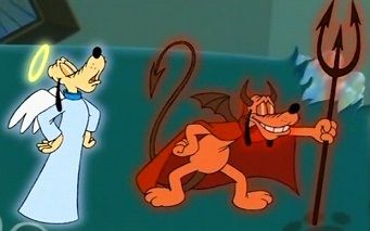 Ange Demon, Angel And Devil, Pluto The Dog, Angel, Disney Characters, Anime, Fictional Characters, Art