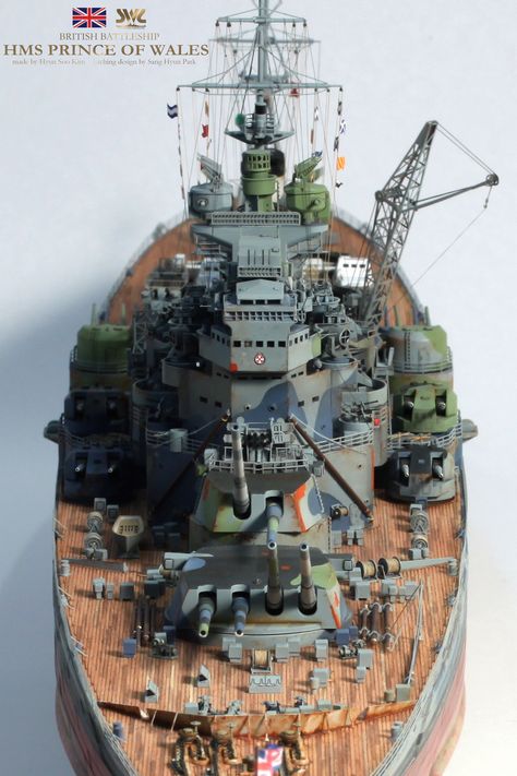 Floating Fortress, World Of Warships Wallpaper, Hms Prince Of Wales, Coast Guard Boats, Model Boats Building, Us Battleships, Model Diorama, Model Warships, Scale Model Ships