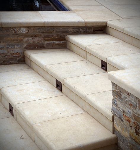 Family Activities At Home, Buechel Stone, Patio Stone, Rustic Outdoor Decor, Stone Wall Panels, Stone Pavers, Walkway Design, Outdoor Steps, Garden Steps