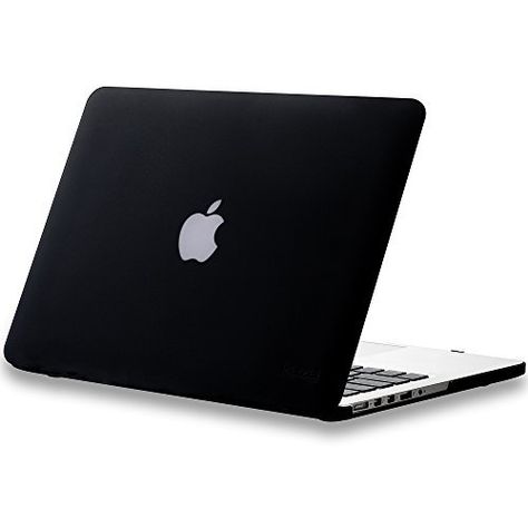 Kuzy - Retina 13-inch BLACK Rubberized Hard Case for MacBook Pro 13.3" with Retina Display A1502 / A1425 (NEWEST VERSION) Shell Cover - BLACK >>> Learn more @ Macbook Black, Black Macbook, Macbook White, Organized Workspace, Laptop Screen Repair, Computer Stickers, Macbook Accessories, Keyboard Protector, Macbook Pro Cover