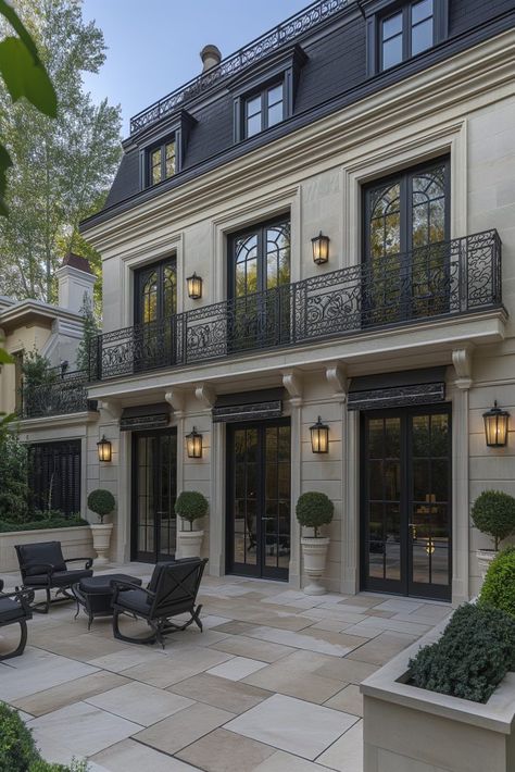 Discover and download free images Elegant Urban Oasis: Luxurious Townhouse with Private Patio https://aifusionart.com/elegant-urban-oasis-luxurious-townhouse-with-private-patio/?utm_source=facebook&utm_medium=social&utm_campaign=ReviveOldPost Modern Neoclassical Architecture, Luxurious Townhouse, Classy Interior, Modern Brick House, Modern Neoclassical, French Chateau Style, Cozy Baby Room, Chateau Style, Neoclassical Architecture