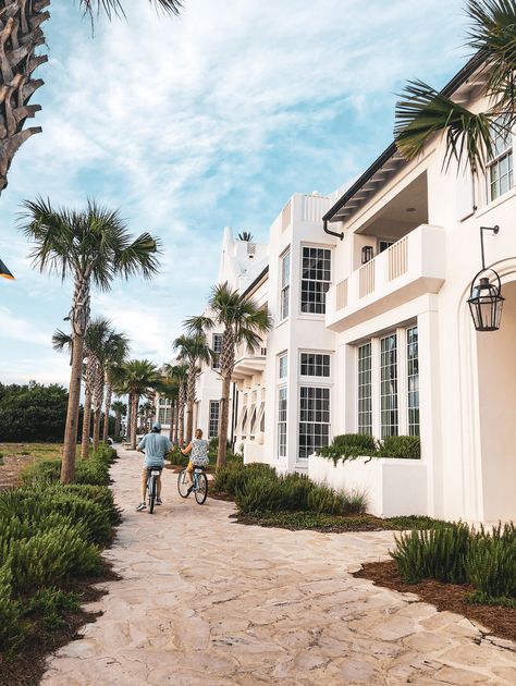 Alys Beach Landscaping, Aly’s Beach Florida, Aly Beach Florida, Old Florida Architecture, Alys Beach Bachelorette, Inlet Beach Florida, Rosemary Beach Florida Aesthetic, 30a Architecture, 30a Beach House