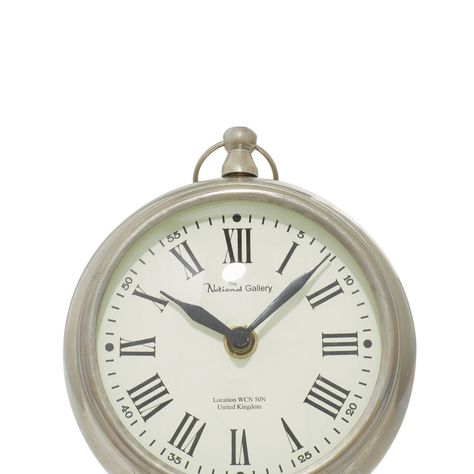 The National Gallery London, Silver Display, National Gallery London, Analog Clock, Manage Your Time, Time Management Skills, Ring Handle, Tabletop Clocks, Table Clock