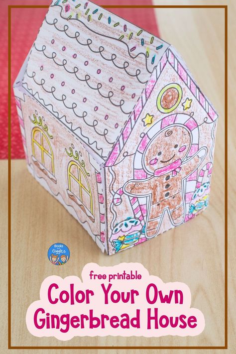 Free printable gingerbread house templates that kids can color! Use these as a writing craft, as a class party craft, or send home for the holidays. Printable Gingerbread House Template, Christmas Printables For Kids, Printable Gingerbread House, Cute Gingerbread House, Christmas Bingo Printable, Gingerbread House Craft, Gingerbread House Ornament, Gingerbread Man Activities, Gingerbread House Template