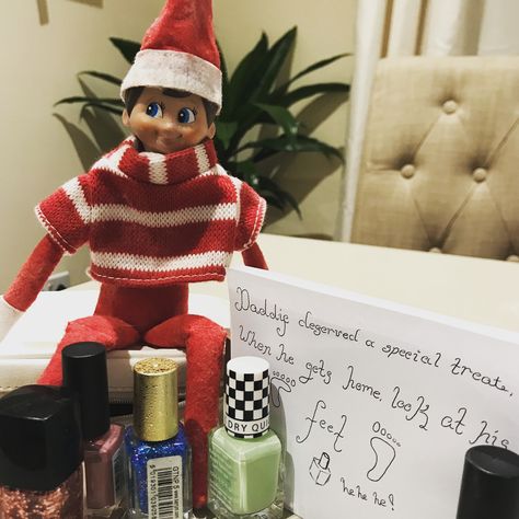 To Wait, The Elf, Toe Nails, Twinkle Twinkle, The Kids, Elf On The Shelf, Elf, Paint, Holiday Decor