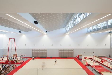 Gallery of Gymnastic Training Center of Guimarães / Pitagoras Group - 32 Lsu Gymnastics, Gym Architecture, Gymnastics Center, Gymnastics Academy, Gym Plans, Elite Gymnastics, Gymnastics Gym, Gymnastics Training, Youth Center