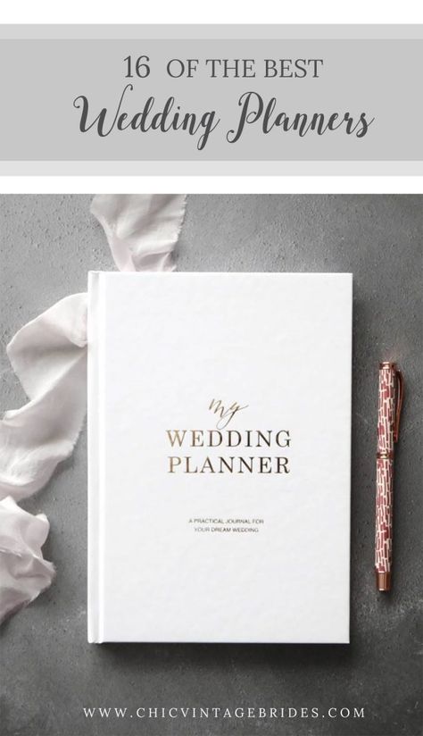 16 of the Best Wedding Planners to Buy Best Wedding Planner Book, Wedding Planning Book, Chic Vintage Brides, Wedding Planner Book, Wedding Journal, Vintage Brides, Gold Foil Wedding, Dream Day, Planner Organiser