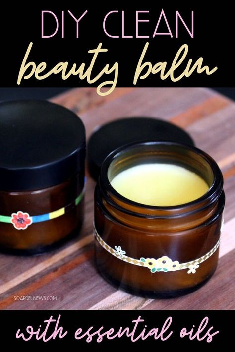 DIY clean beauty balm recipe. This DIY clean beauty product for facial care is made with essential oils and natural skin care ingredients like rosehip seed oil and pomegranate oil. It is a fantastic moisturizer for dry or maturing skin, but can also help to prevent acne. The organic blend of essential oils balance skin and promote skin health for beautiful glowing skin. This clean beauty balm recipe is also great for acne scars and helping to diminish the appearance of fine lines and wrinkles. Craft At Home, Anti Aging Homemade, Balm Recipe, Holistic Skin Care, Natural Recipes, Pomegranate Oil, Homemade Lotion, Home Remedies For Hair, Beauty Balm