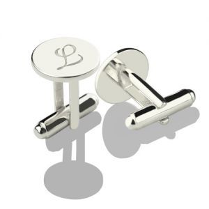 Cool Circle Initial Cufflinks Sterling Silver Monogrammed Cufflinks, Initial Cufflinks, Engraved Cufflinks, Puzzle Jewelry, Custom Cufflinks, Infinity Jewelry, Sterling Silver Initial, Monogram Ring, Monogram Jewelry