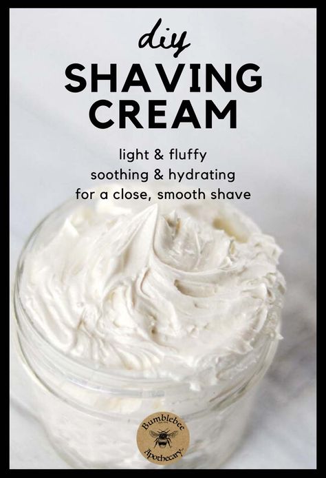 Shave Bars Diy, Diy Shaving Cream, Homemade Shaving Cream, Natural Shaving Cream, Skin Recipes, Anti Aging Homemade, Skincare Recipes, Salve Recipes, Handmade Skincare