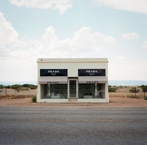 Prada Marfa | Hasselblad 500cm | Ektar 100 Prada Poster, Texas Desert, Hasselblad 500cm, Prada Aesthetic, Marfa Tx, Ektar 100, Marfa Texas, Prada Marfa, Fashion Moodboard