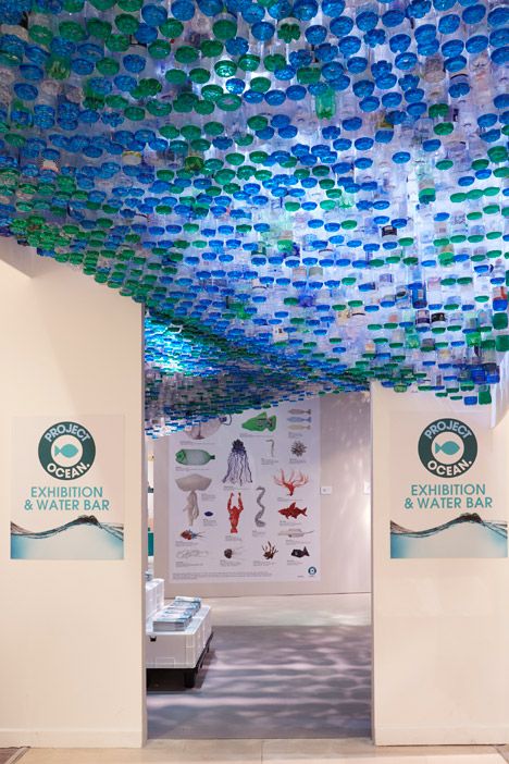 Selfridges hosts Water Bar for ocean plastic exhibition Ocean Exhibition, Plastic Exhibition, Ocean Trash, Jane Withers, Water Bar, Save The Sea, Waste Art, Ecology Design, Ocean Pollution