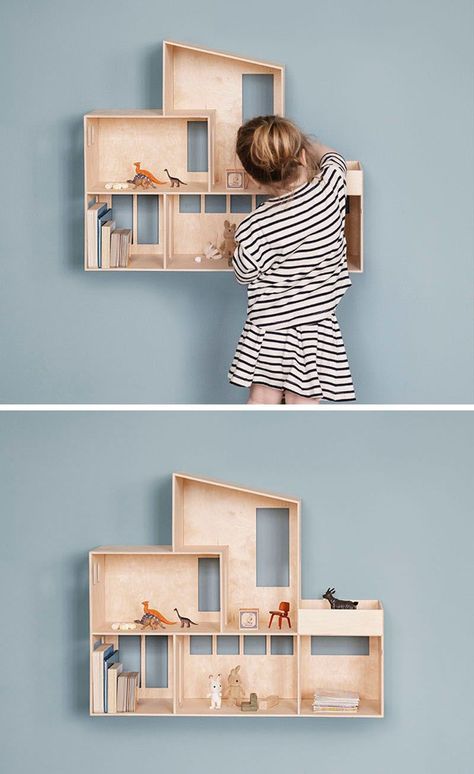 Ferm Living Kids, Build A Playhouse, Modern Dollhouse, Wooden Dollhouse, Design Del Prodotto, Kids Interior, Ferm Living