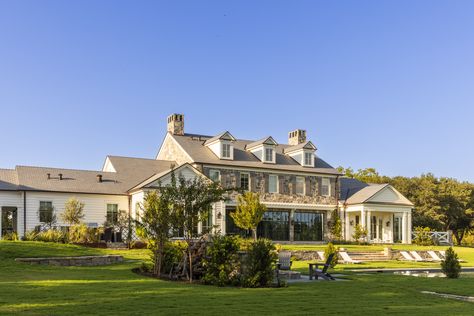 Lone Star State Elegance: European and New England styles blend in this Houston-area horse farm. Stonework and spacious design create timeless appeal. Lone Star State, New England Style, Horse Farms, Lone Star, Landscape Architect, New England, Horses, Architecture, Building