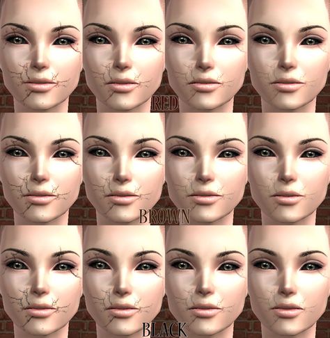 Mod The Sims - veins Fangs Sims 4 Cc, Face Veins, Sims 4 Cc Face Scars, Sims 4 Cc Face Wounds, Sims 4 Cc Apocalypse Makeup, Sims 4 Smudged Makeup, Sims 2 Realistic Skin, Painting Halloween, Many Many