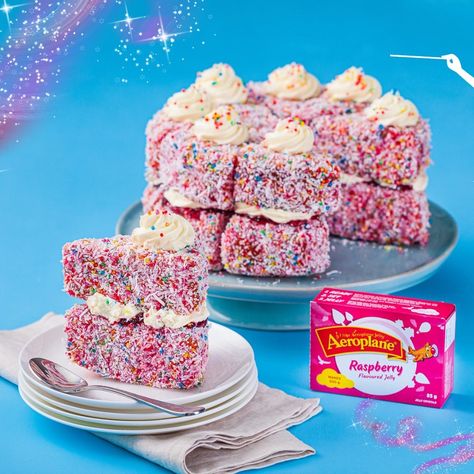 Add a little sparkle with some sprinkles to your little one's next birthday! This fairy bread cake is sure to get all the happy squeals! 🧚‍♀️🌈 Recipe here - https://www.aeroplanejelly.com.au/recipes/birthday-recipes/fairy-bread-jelly-cake #aeroplanejelly #jellygoodtimes #snacktime Fairy Birthday Cake, Cake Form, Fairy Bread, Fairy Cake, Instagram Add, Jelly Cake, Birthday Party Celebration, Always Hungry, Cake Slice