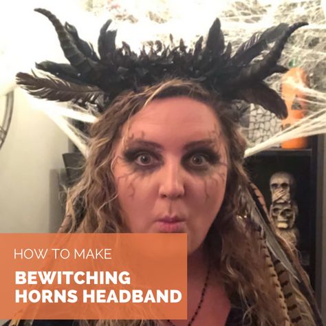 Diy Horns Headband, Diy Horns, The Tipsy Housewife, Tipsy Housewife, Horns Headband, Horn Headband, Costume Contest, Diy Halloween Costumes, Diy Halloween