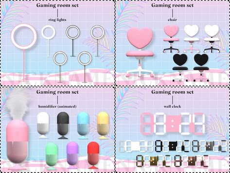 Sims 4 Ring Light, Sims 4 Nails, Game Room Lighting, Ring Lamp, Set Game, Sims 4 Game, Ts4 Cc, Ring Light, Sims 4 Cc