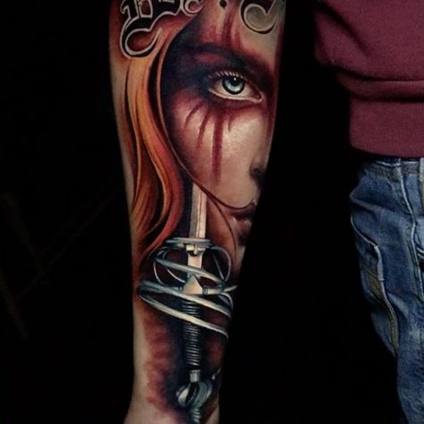 Sam Barber Tattoo Sam Barber, Barber Tattoo, Body Art Tattoos, Art Forms, Portrait Tattoo, Surrealism, Art Tattoo, Body Art, Tattoos