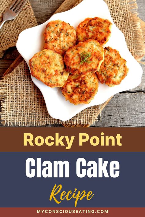 Rocky Point Clam Cakes are a staple in my seafood spread, with their perfect crispy exterior and tender clam-filled interior. I adore how they transport me to the shores of New England with every bite! #RockyPointClamCake #SeafoodRecipe Clam Cakes Recipe New England, Clam Cakes Recipe, Canned Clam Recipes, Clam Cake, Cake Ingredients List, Sea Clams, Clam Cakes, Rocky Point, Clam Recipes