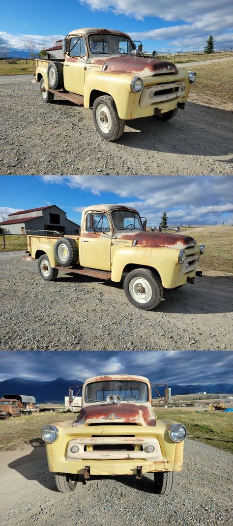 1957 International Harvester S120 vintage [original survivor] Vintage Trucks For Sale, International Pickup Truck, International Harvester Truck, Vintage Pickup, Side Work, Vintage Pickup Trucks, Winch Bumpers, International Harvester, Diesel Trucks