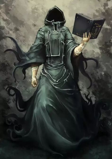 Hooded Wizard Art, Medieval Wizard Art, Plasmoid Wizard, Eldritch Wizard, Character Holding Book, Wizard Character Art, Hooded Wizard, Necromancer Art, Solo Tattoo