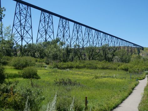 A Hike in the Lethbridge Nature Reserve Park, Alberta Lethbridge Alberta, Trestle Bridge, Alberta Travel, Canadian Prairies, Nature Hiking, Nature Walk, Nature Preserve, Perfect Weather, Travel Time