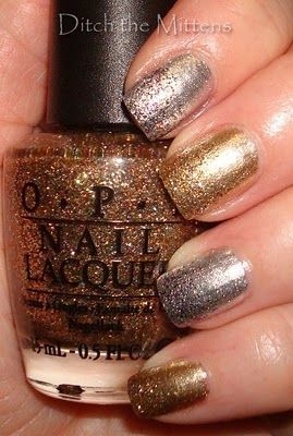 Gold And Silver Glitter Nails, Silver And Gold Nails Holiday, Silver And Gold Nails Christmas, Gold And Silver Nails Ideas, Holiday Nails Silver, Silver And Gold Nail Designs, Gold And Silver Nail Designs, Advent Nails, Silver Gold Nails