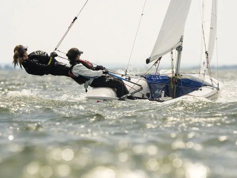 Sailboat Racing Tips: How to Hold Your Position on the Starting Line | Sailing World Sailboat Racing, Classic Sailing, Sail Racing, Starting Line, Under Water, Sea Ocean, Ocean Blue, Dali, Water Sports