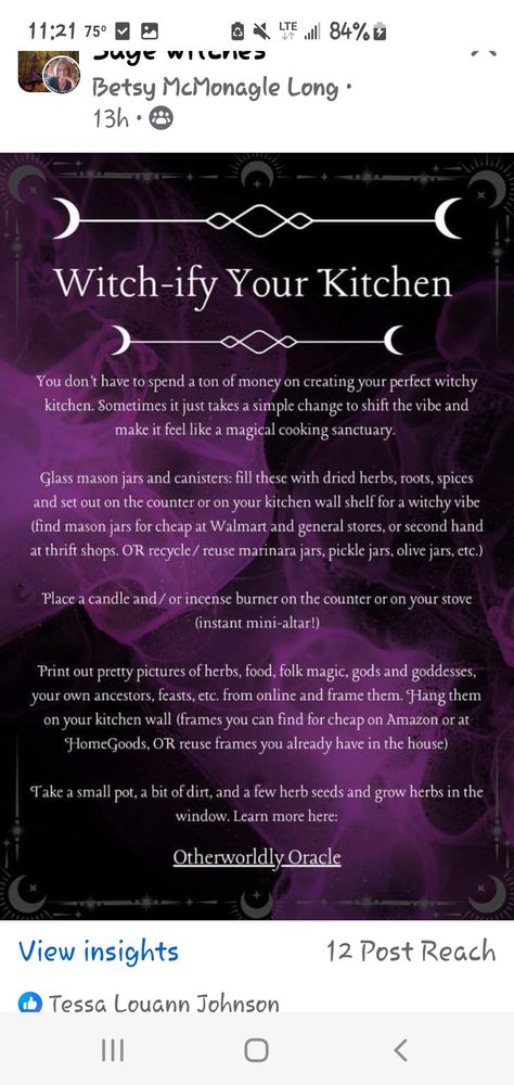 Witchy Items To Make And Sell, Witches Cookbook, Witchy House Aesthetic, Witchy Kitchen Ideas, Witchy Apartment Aesthetic, Hygge Witch, Kitchen Witch Aesthetic, Witch Aesthetic Home, Witch Cottage Interior