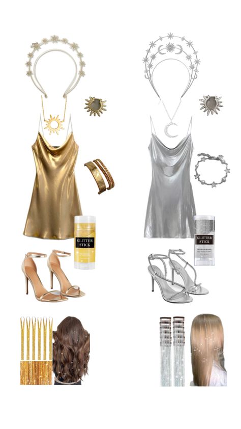 sun and moon halloween costume ideas Sun Moon And Stars Halloween Costume, Moon Costume Women, Sun Moon Costume, Moon Costume Diy, Sun And Moon Halloween, Sun Halloween Costume, Sun Goddess Costume, Moon Halloween Costume, Sun And Moon Costume